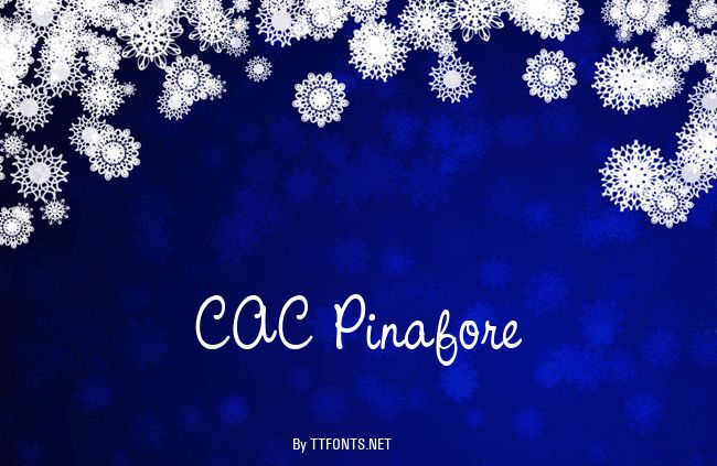 CAC Pinafore example